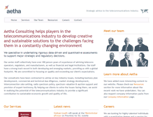 Tablet Screenshot of aethaconsulting.com
